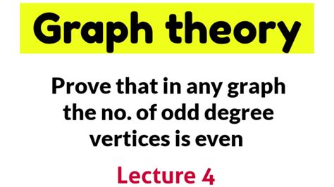 Proving that the number of vertices of odd degree in any graph G .